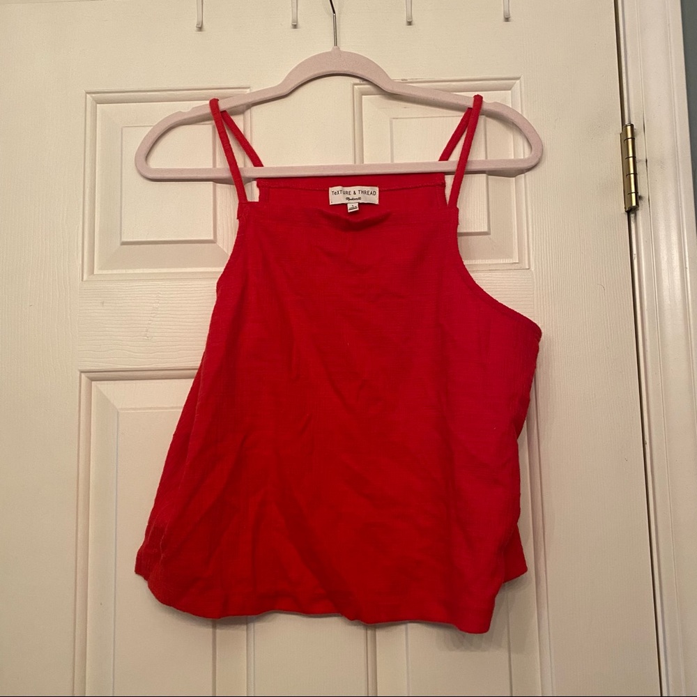Madewell red halter top